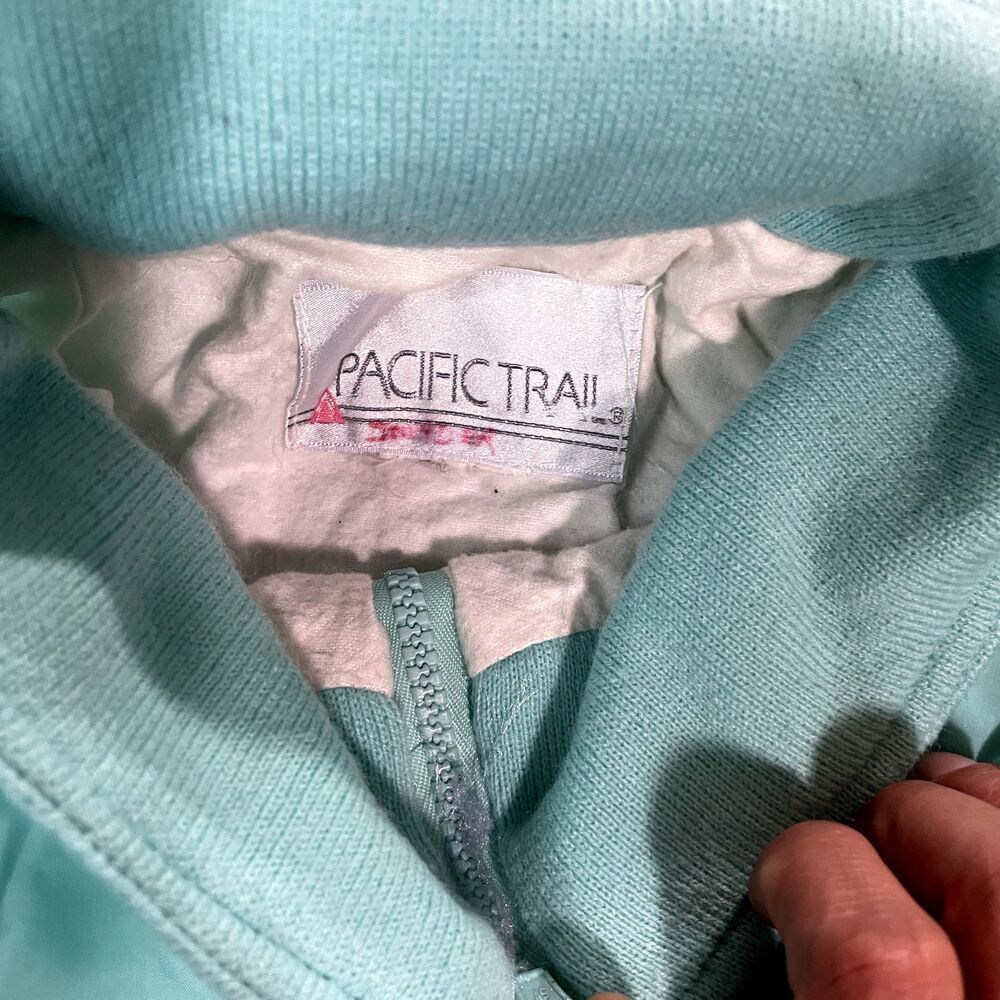 Vintage Pacific Trail Jacket Women's Winbreaker Full Zip Mock Neck 80s 90s XL - Picture 3 of 7